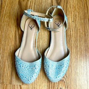 Sparkly Ballet Flats with strap